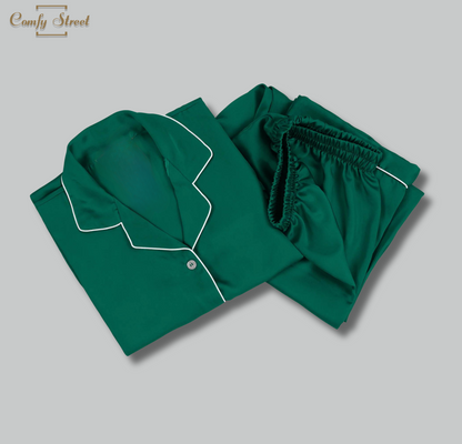 Green Silk Pjs