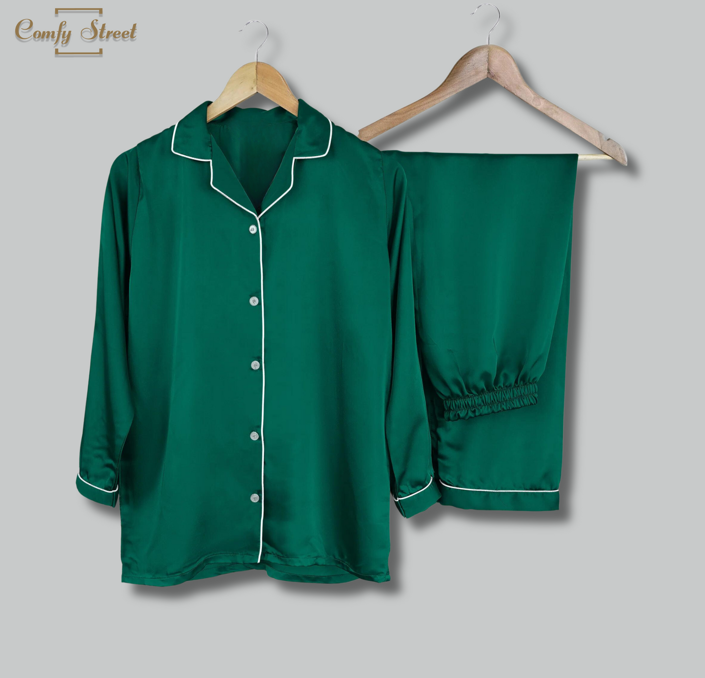 Green Silk Pjs